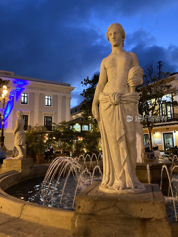 波多黎各 - 圣胡安 - 武器广场 - 喷泉